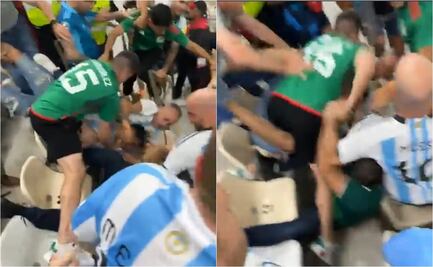 VIDEO: Fanáticos mexicanos y argentinos protagonizan pelea en las tribunas del Estadio Luisail