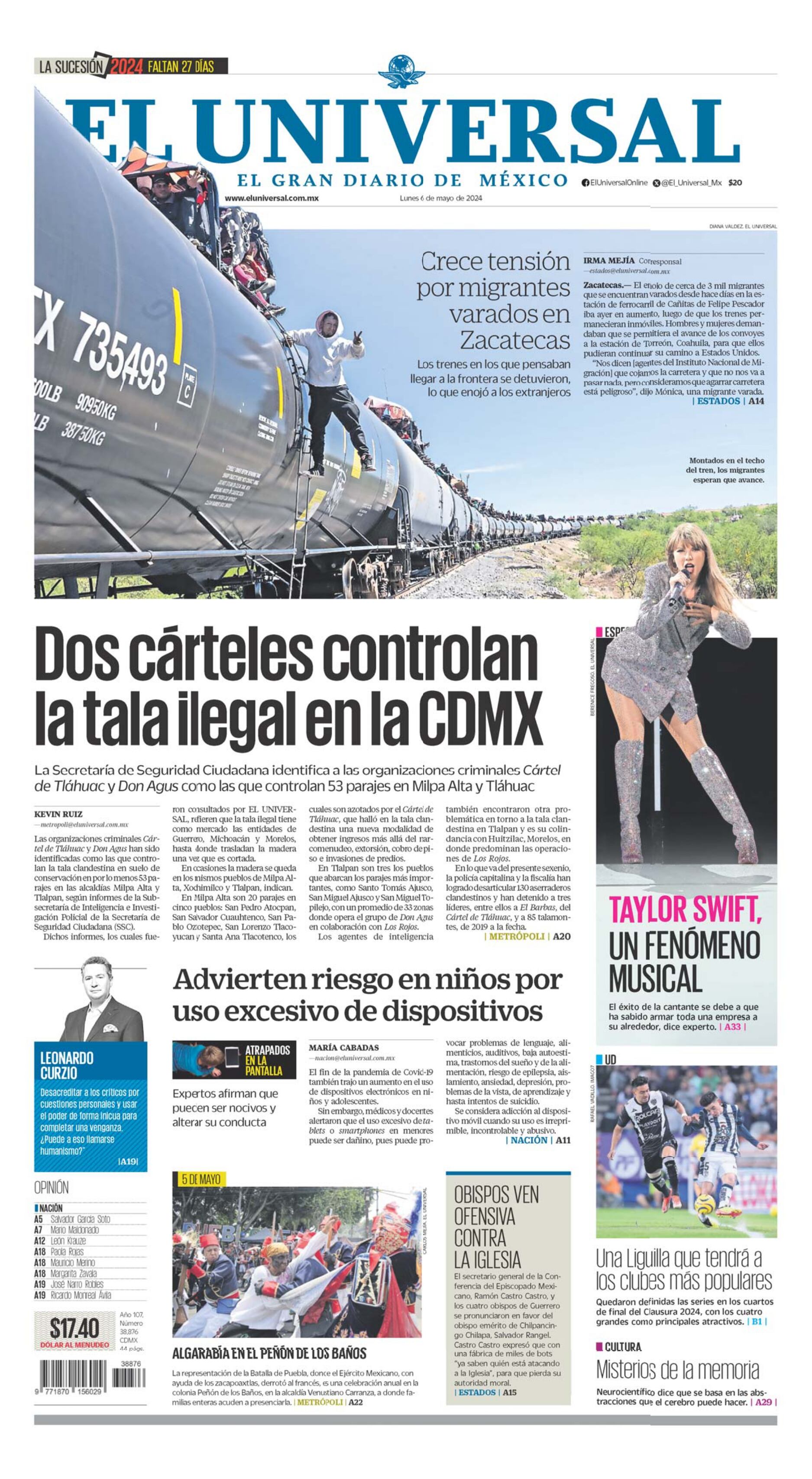 Portada impresa 6 de mayo de 2024