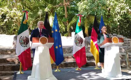 Sheinbaum acuerda con el presidente de Alemania estrechar relaciones comerciales; Frank-Walter Steinmeier reconoce entorno favorable
