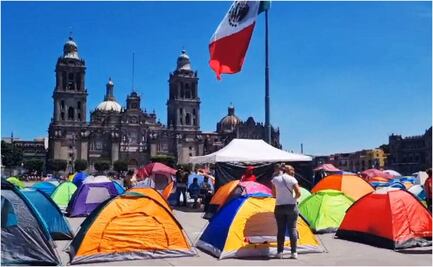 Previo a fiestas patrias, maestros instalan plantón en el Zócalo 