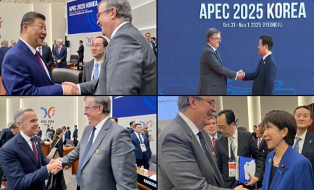 El secretario de Economía de México, Marcelo Ebrard Casaubon, participó en la reunión de Líderes Económicos del Foro de Cooperación Económica Asia-Pacífico (APEC), que se celebra en Gyeongju, Corea del Sur. Imagen: Tomada de X / @SE_mx