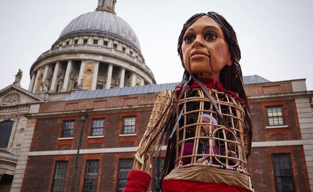 La pequeña Amal fue creada por Good Chance y Handsrping Puppet Company. Foto: Instagram @thewalk