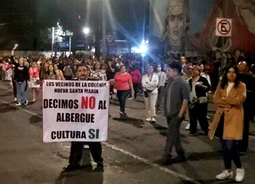 FOTOS: Rechazan construcción de un albergue para migrantes en Azcapotzalco; temen por su seguridad