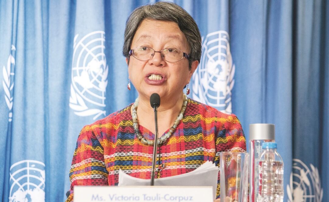 Victoria Tauli-Corpuz, relatora especial de las Naciones Unidas sobre los Derechos de los Pueblos Indígenas. Foto: DIEGO SIMÓN SÁNCHEZ. CUARTOSCURO