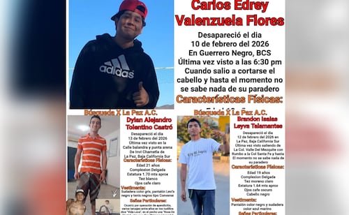 Colectivos de búsqueda registran al menos 20 personas desaparecidas en Baja California Sur; la mayoría son jóvenes.
Foto: Especial.