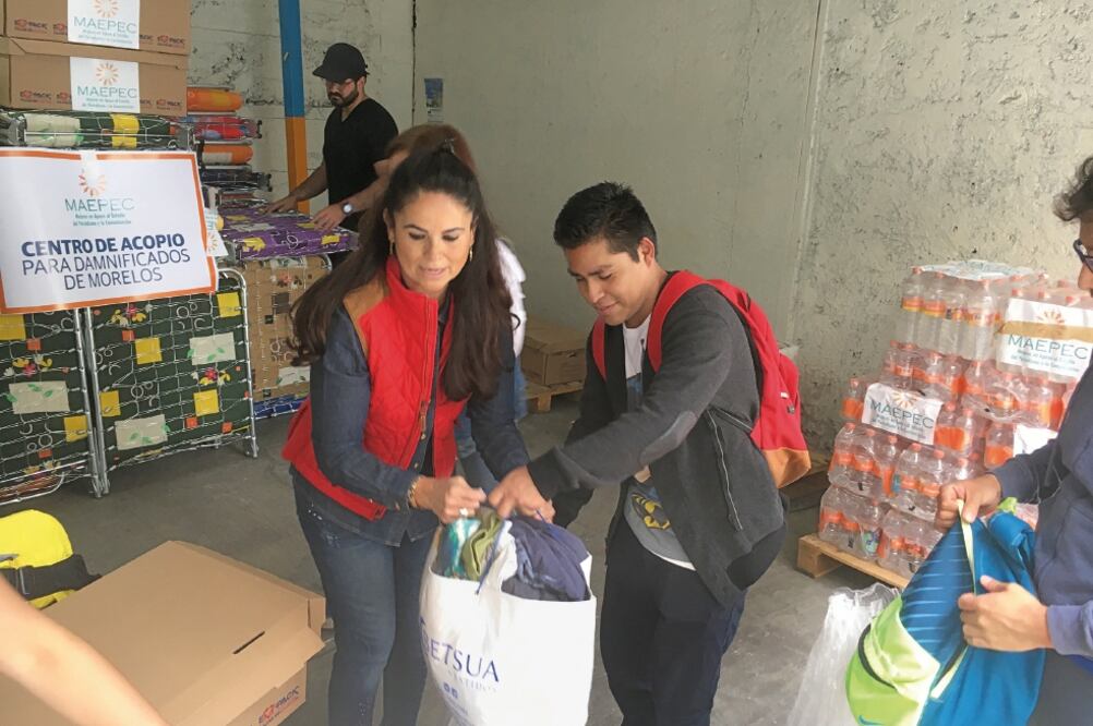 “El apoyo llegará de manera directa a los ciudadanos afectados, con la ayuda de la Secretaría de la Defensa Nacional” PERLA DÍAZ DE EALY Presidenta de MAEPEC (IRVIN OLIVARES. EL UNIVERSAL)