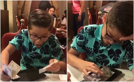 Video. "¡No, mis ahorros!": niño invita a su papá a cenar y se sorprende al ver la cuenta