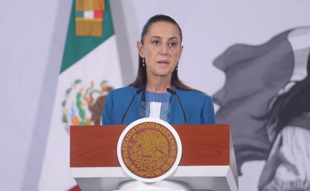 La presidenta Claudia Sheinbaum en la “Mañanera del Pueblo” del 15 de julio de 2026 en Palacio Nacional. Foto: Gabriel Pano/ EL UNIVERSAL