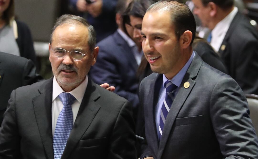 El senador Gustavo Madero y Marko Cortés, presidente nacional del PAN. Foto: Archivo / EL UNIVERSAL 