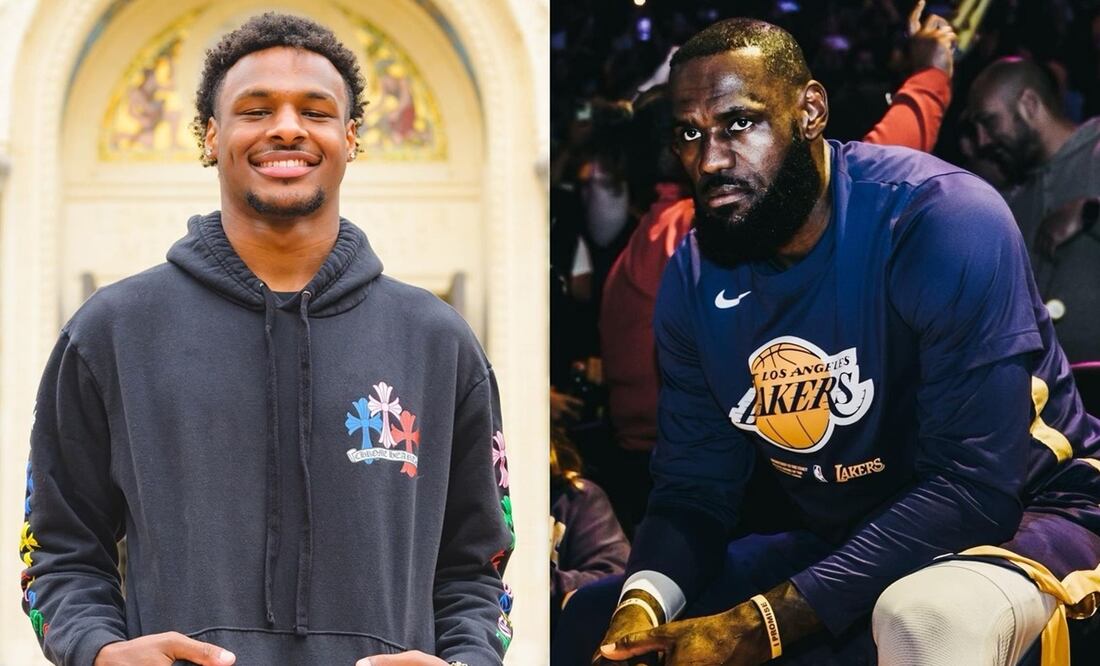 Bronny James y LeBron James - Foto: Especial