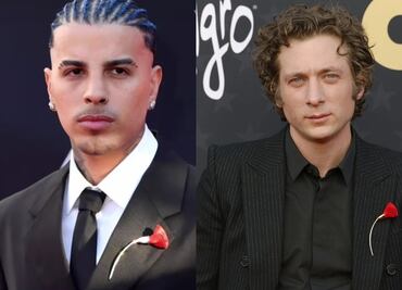¿Guiño a Rosalía? Al estilo Rauw Alejandro, Jeremy Allen porta broche en los Critics Choice Awards
