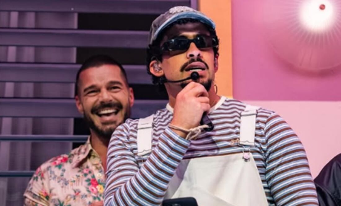 Ricky Martin muy cerca de Bad Bunny en su concierto en Puerto Rico.