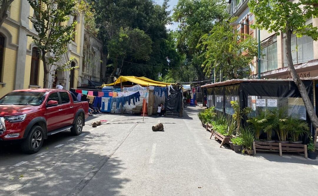 Campamento de calle Roma de la colonia Juárez. Foto: Especial