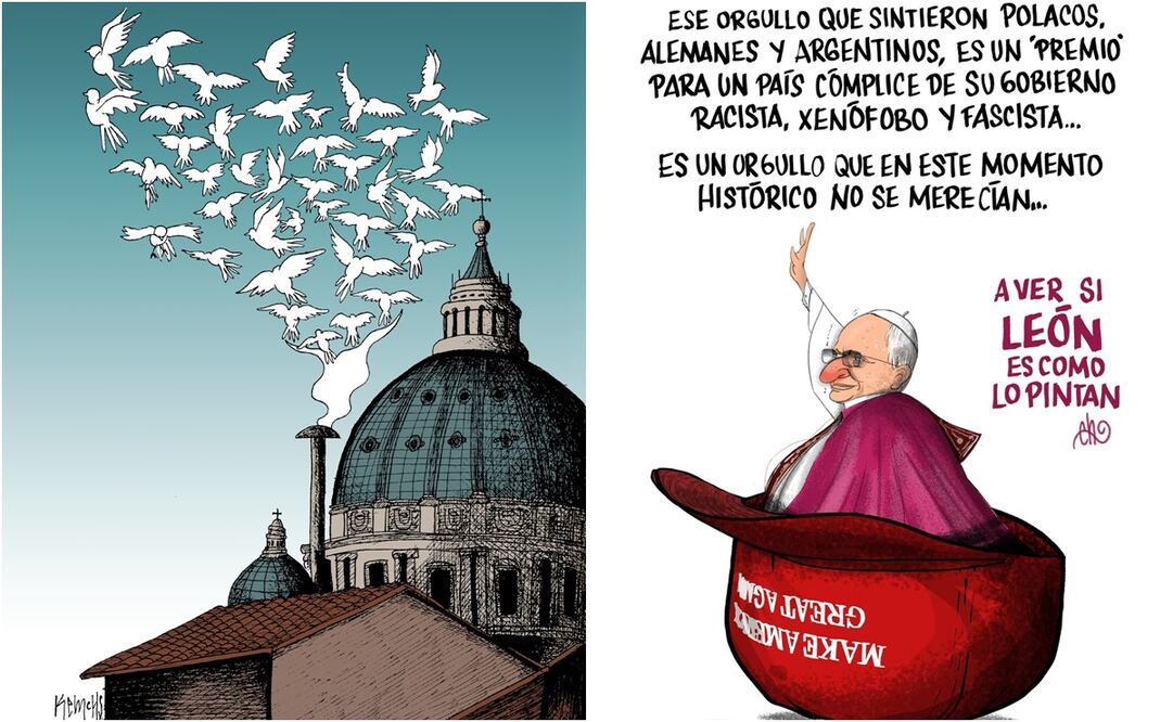 Robert Prevost fue elegido como el nuevo Papa y jerarca de los católicos, quien eligió ser llamado: León XIV. Fotos: Kemchs. EL UNIVERSAL y Chavo del Toro