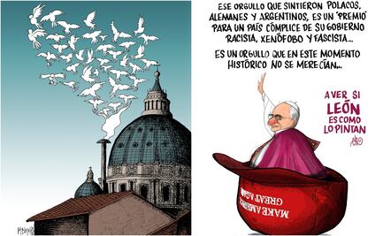 Papa León XIV; 5 cartones de la prensa nacional sobre la elección del nuevo Pontífice