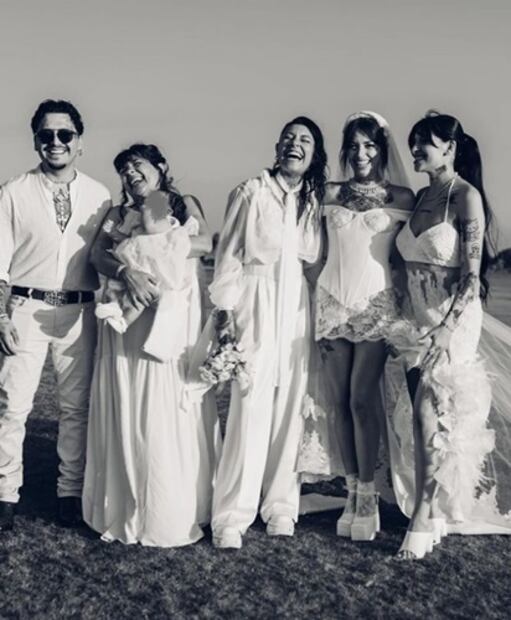 Los cantantes fueron de los pocos invitados a la celebración. Foto: Instagram