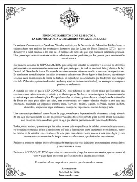 Una "burla" que la SEP convoque a artistas gráficos sin pagarles, dicen creadores 