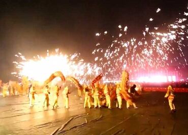 Con hielo y fuego, China se prepara para el Año del Perro