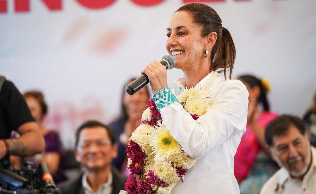 Aspirante a la presidencia Claudia Sheinbaum en asamblea informativa en Querétaro. Foto: Especial