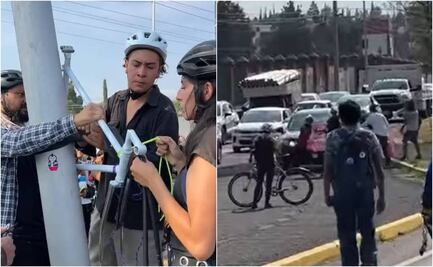 VIDEO: Conductor intenta atropellar a manifestantes en protesta por muerte de ciclista en Puebla