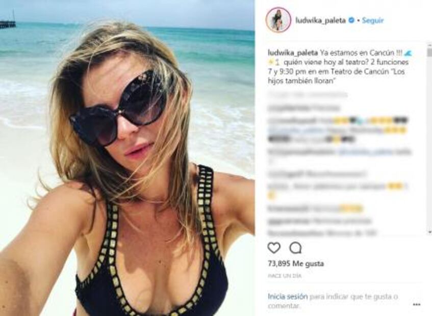 Ludwika Paleta enloquece a fans con foto en la playa