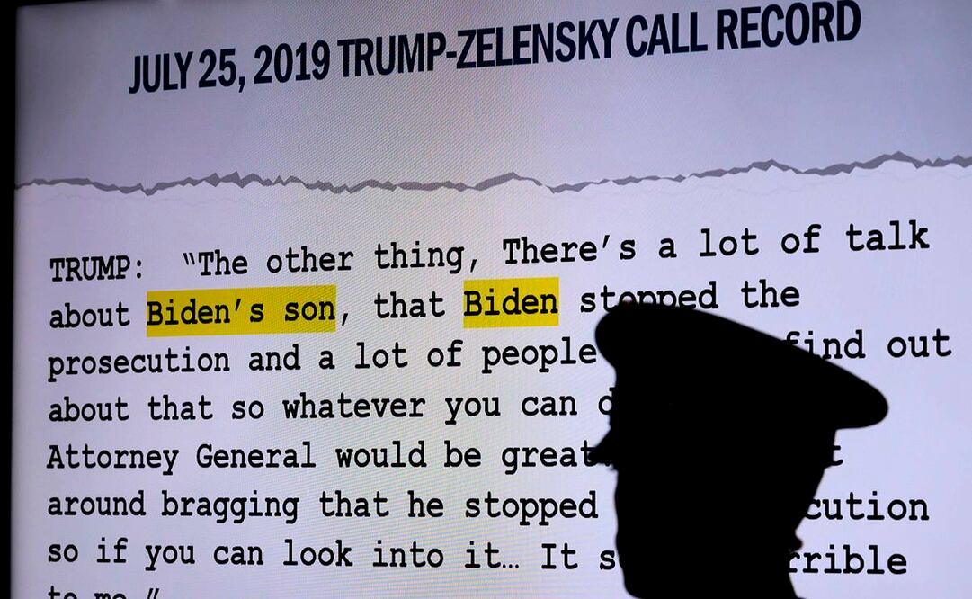 Documentos de la llamada de Trump con el presidente de Ucrania (Foto: AFP)