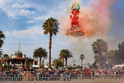 En 3 minutos, queman a Judas en Tultepec