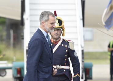 Rey Felipe VI de España se reúne con Javier Milei en la Cancillería argentina