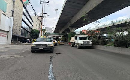 Reportan congestionamiento en Periférico Norte; obras de bacheo en Naucalpan afectan tránsito 