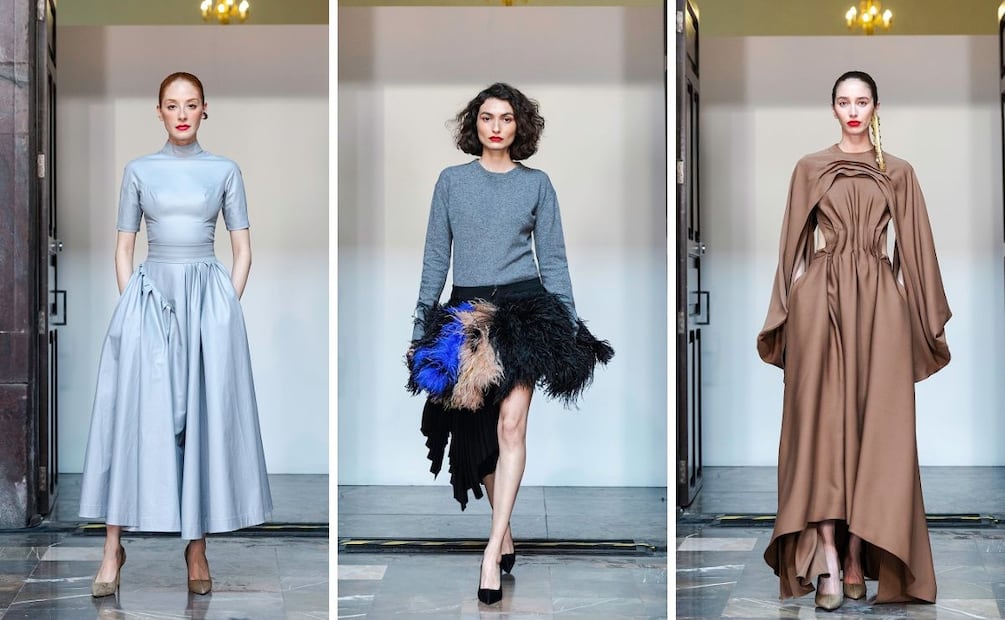 Abel López presentó su colección en colaboración con la marca de calzado Dione. Foto: Cortesía Volvo Fashion Week México