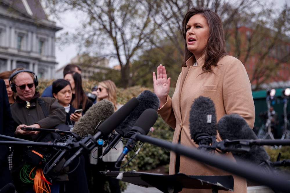 La portavoz de la Casa Blanca, Sarah Sanders. Foto: EFE
