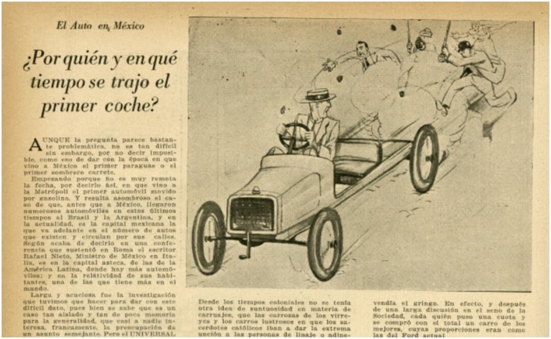 ¿Cómo llegó el primer auto a México?