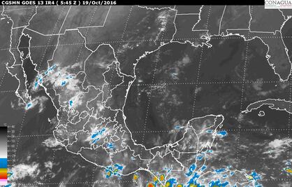 Prevén lluvias en Michoacán, Guerrero, Oaxaca y Chiapas