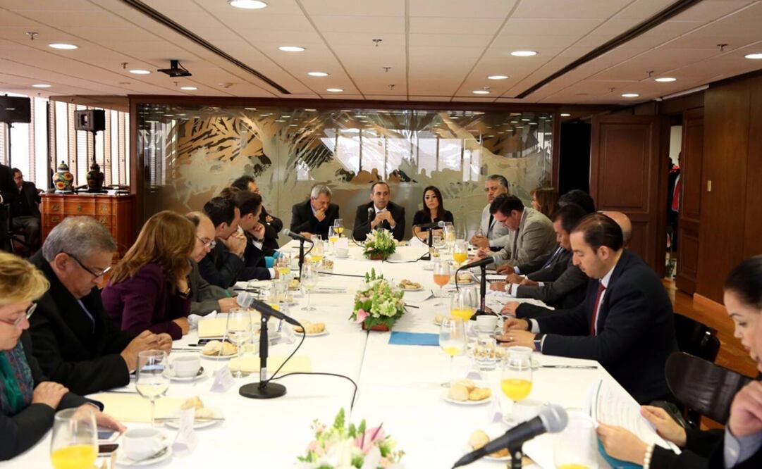 Los integrantes de la Jucopo tuvieron una reunión de trabajo sobre Pemex. /Especial - EL UNIVERSAL