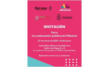 Convocan a Foro educativo en la Ciudad de México