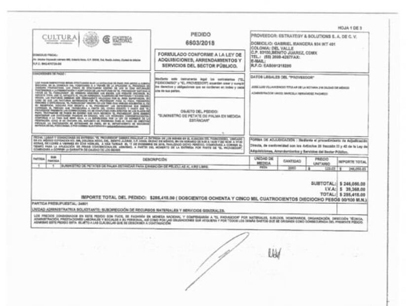 Cultura compra petates en 285 mil pesos a empresa fantasma