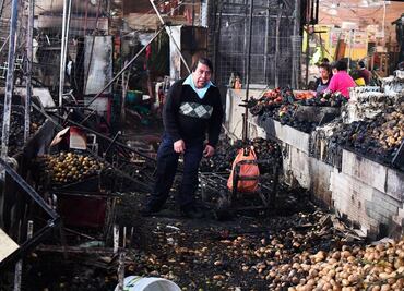 Así quedó el mercado de La Merced tras el incendio