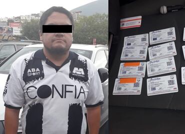 Detienen en Monterrey a hombre con 10 licencias de conducir expedidas en Guerrero