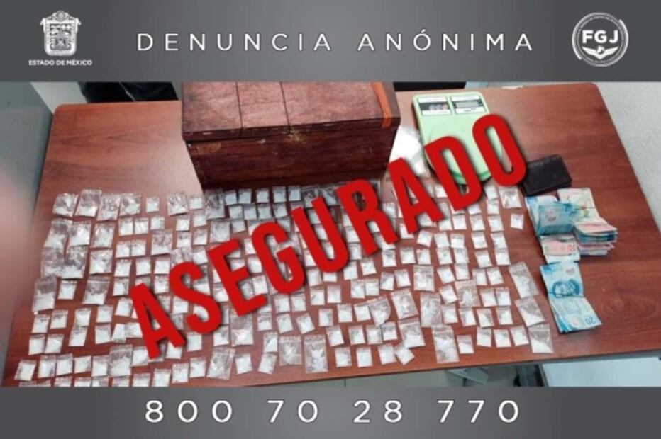 Caen 7 presuntos integrantes de “Los Macas”, dedicados a la venta de droga en Coacalco