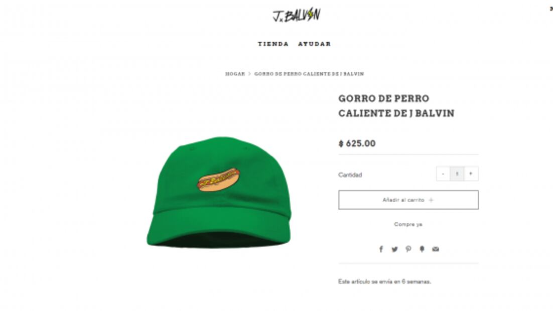 J Balvin lanza línea de ropa y accesorios con imágenes de hot dogs