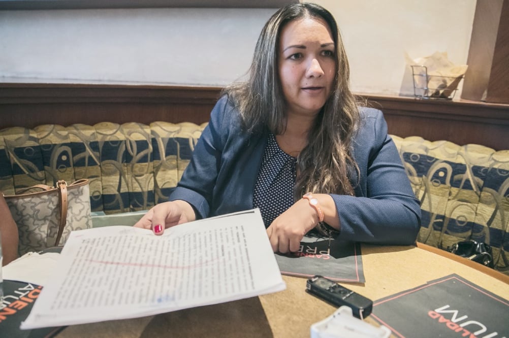 Beatriz Huesca Reynoso, ex esposa del fallecido José Manuel Bonilla, dijo que en 2002 su ex pareja compró el inmueble a la candidata Barrales (YADÍN XOLALPA. EL UNIVERSAL)