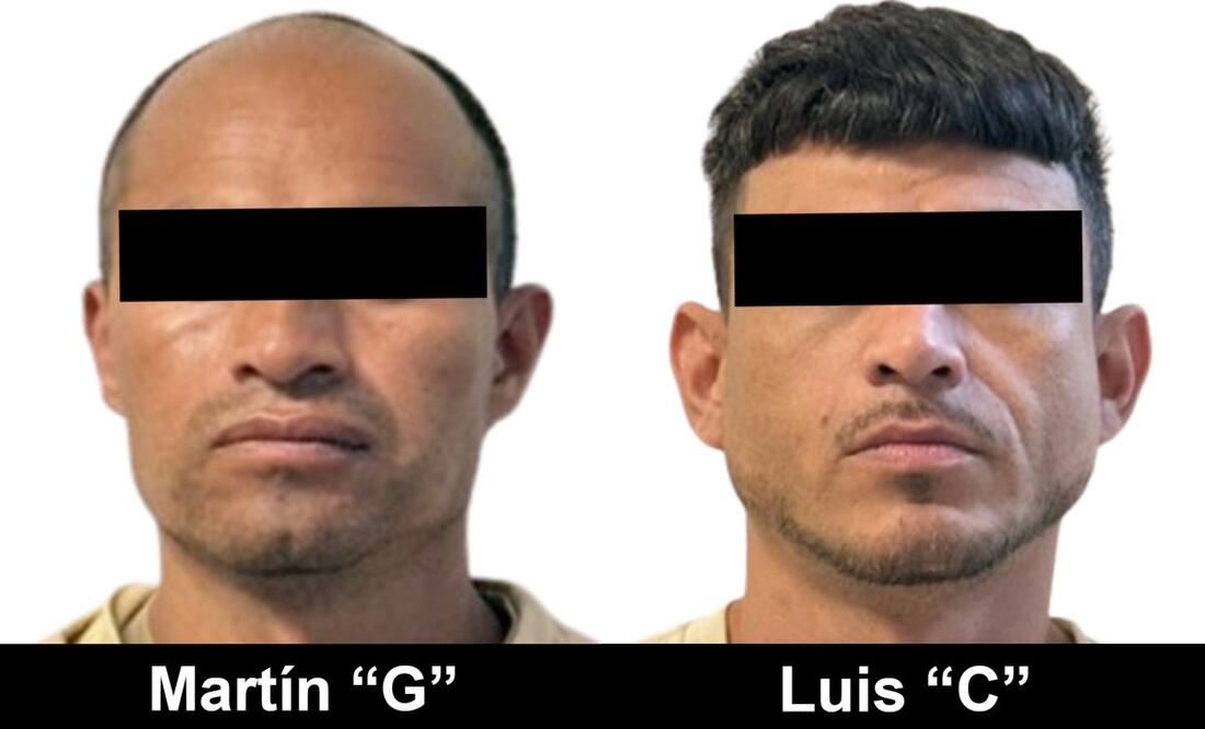 Martín González y Luis Uriel fueron entregados en el AICM a los agentes estadounidenses designados para su traslado. Foto: Especial