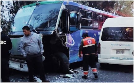 Choque entre camión y combi en la calzada Tláhuac- Chalco deja 6 lesionados