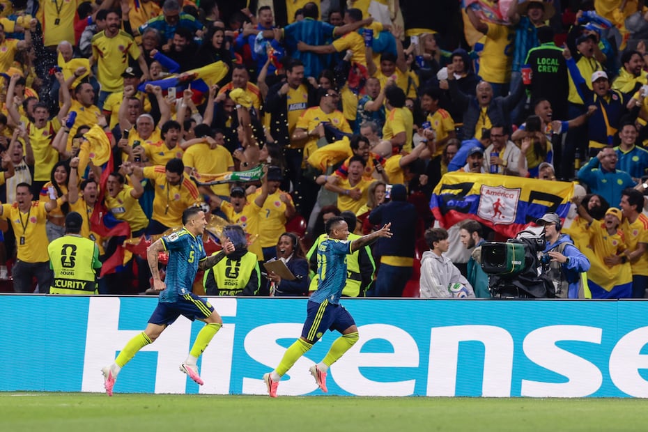 Selección de Colombia en festejo de gol, durante la Fase de Grupos del Mundial de 2026 - Foto: EFE