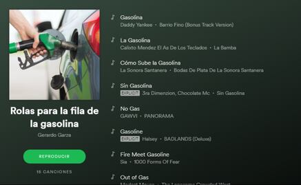 Para que no te aburras: crean playlist para la fila de la gasolina en Spotify