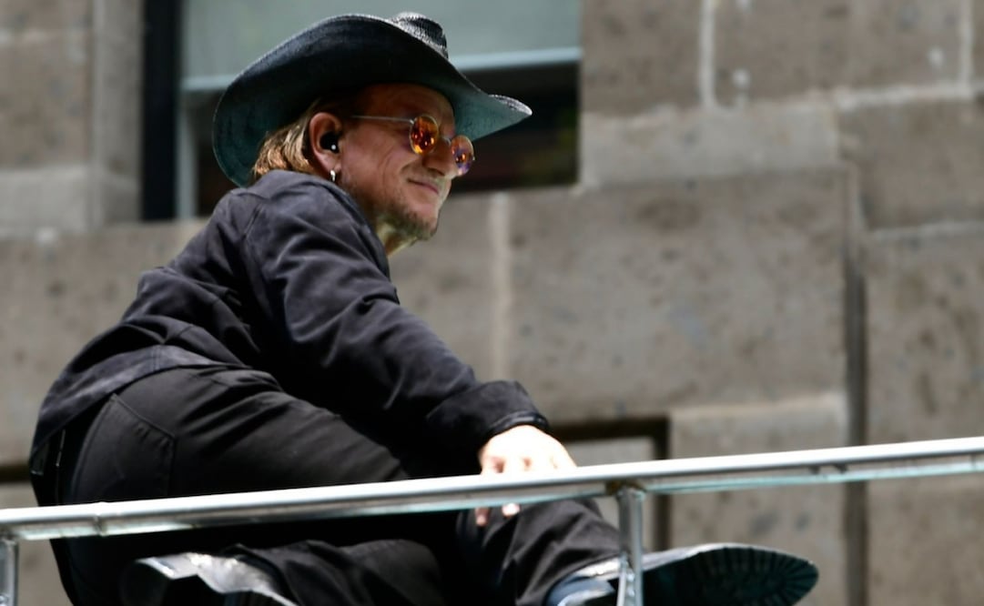 Bono en el día dos de grabaciones del nuevo video "Street of dreams". Foto: Cuartoscuro