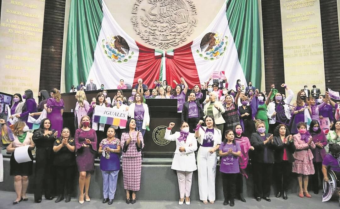 Las diputadas celebraron una sesión solemne en la Cámara con motivo del 8M. Foto: tomada de Twitter