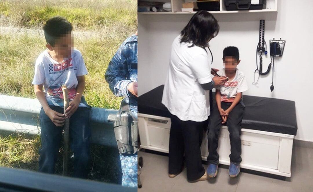 Menor abandonado. Foto: Twitter @ASEHSSPH