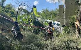 Aeronave se desploma en Pesquería, Nuevo León; hay al menos tres personas lesionadas