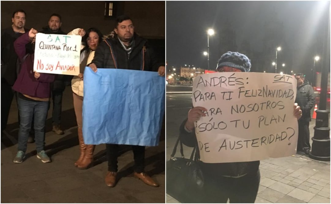 Los manifestantes rechazan que sean "aviadores". FOTO: PEDRO VILLA Y CAÑA | EL UNIVERSAL